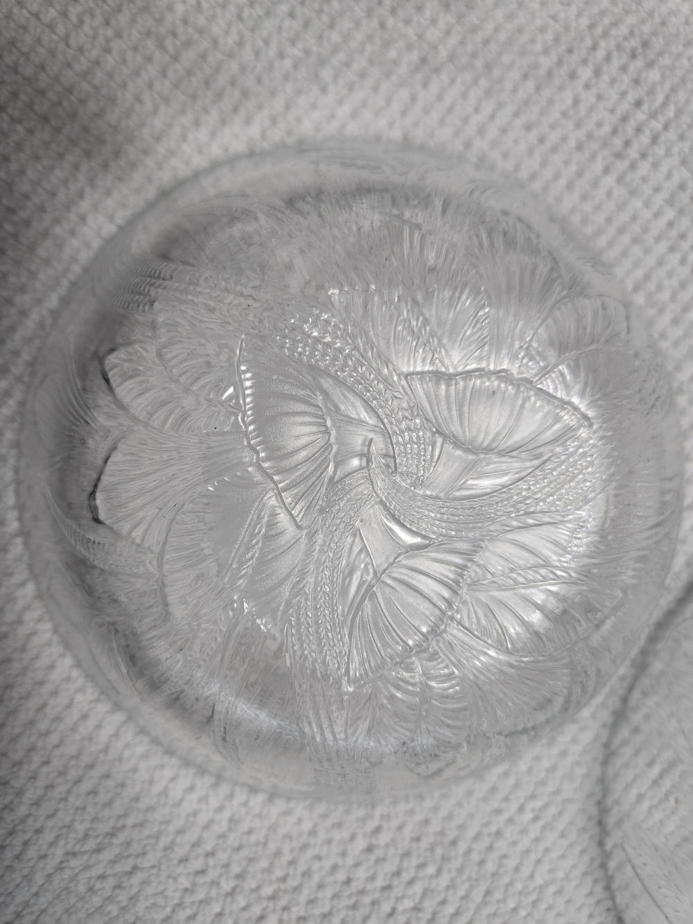 Clear Etched Glass Dessert Bowls - Set of 6 - Picture 2 of 5